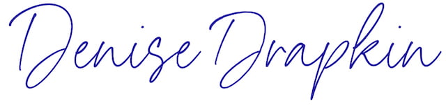 Denise Dropkin's logo, featuring officiant in Long Island, on a white background.