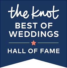 The knot best of weddings hall of fame logo and long island officiants.